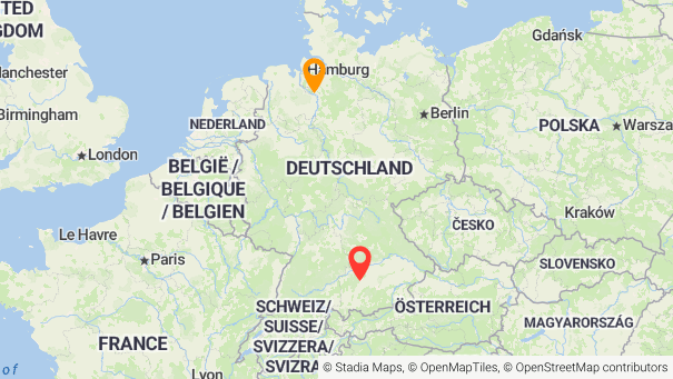 Map of company locations