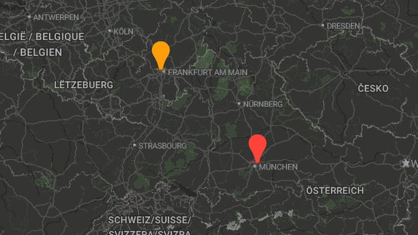 Map of company locations