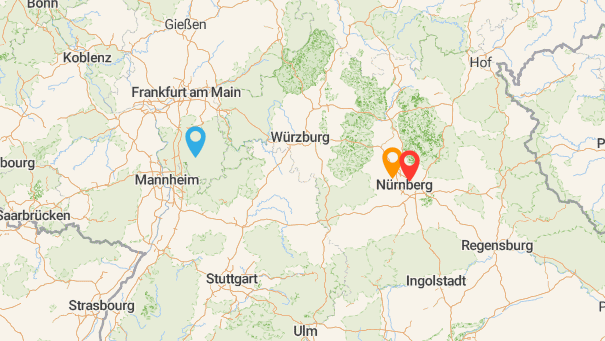 Map of company locations