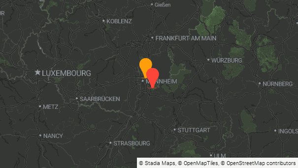 Map of company locations