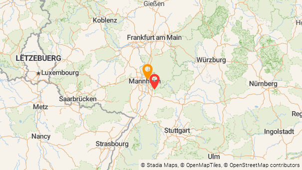 Map of company locations