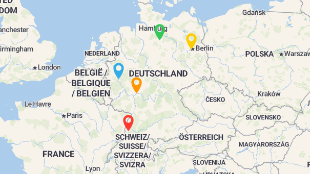 Map of company locations