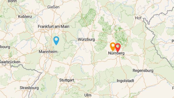 Map of company locations