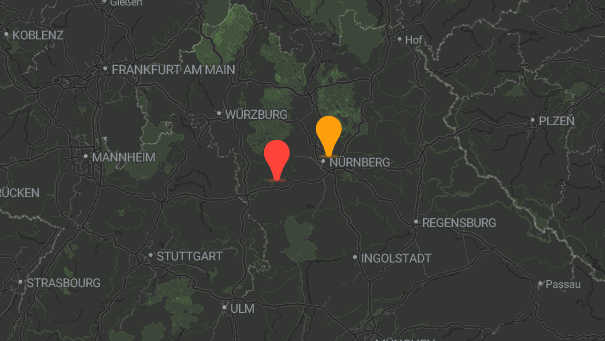 Map of company locations