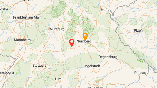 Map of company locations