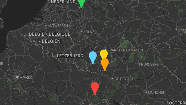 Map of company locations