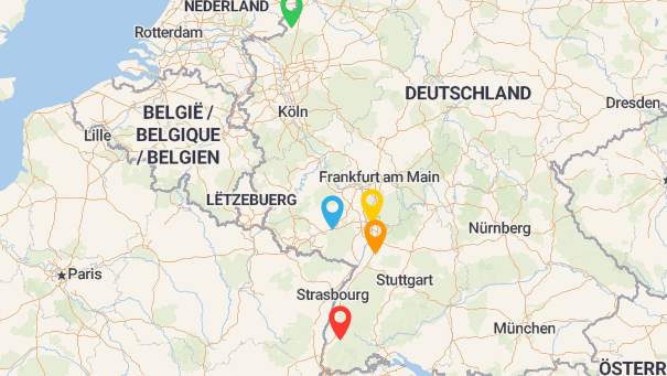 Map of company locations