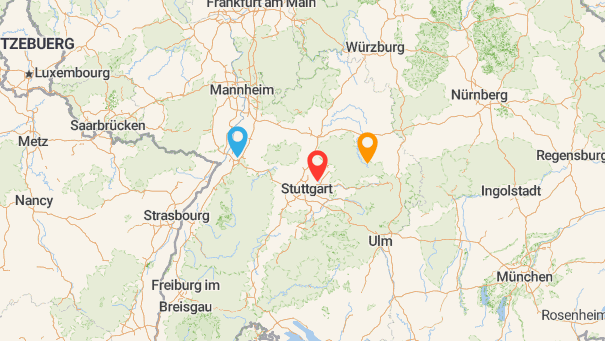Map of company locations