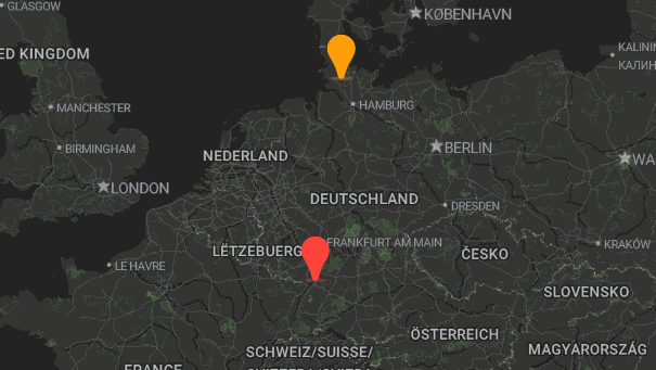 Map of company locations
