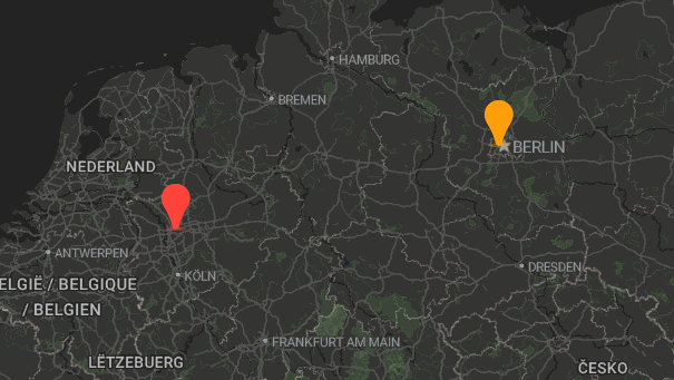 Map of company locations
