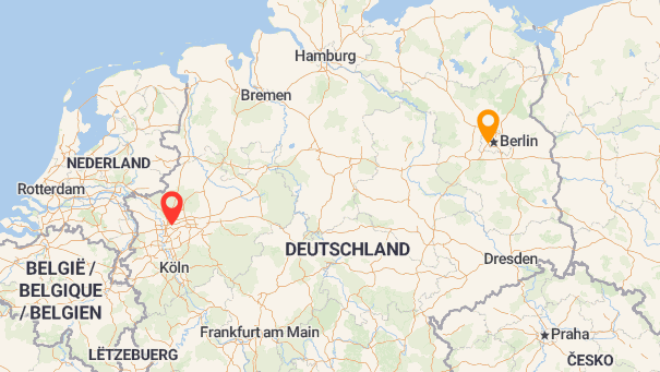 Map of company locations