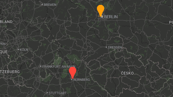 Map of company locations