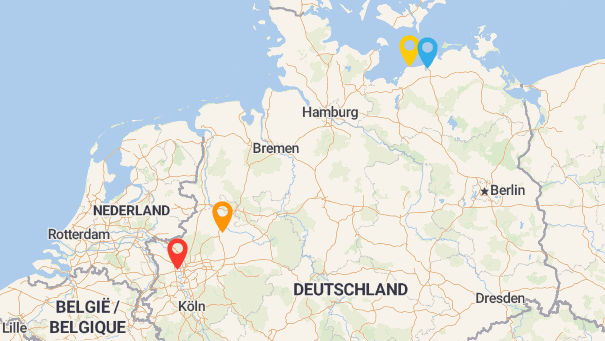 Map of company locations