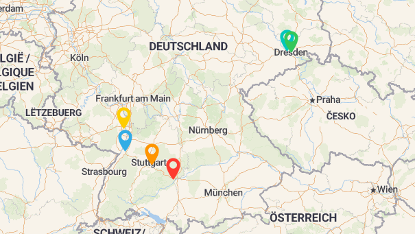 Map of company locations