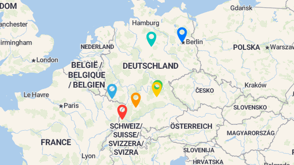 Map of company locations