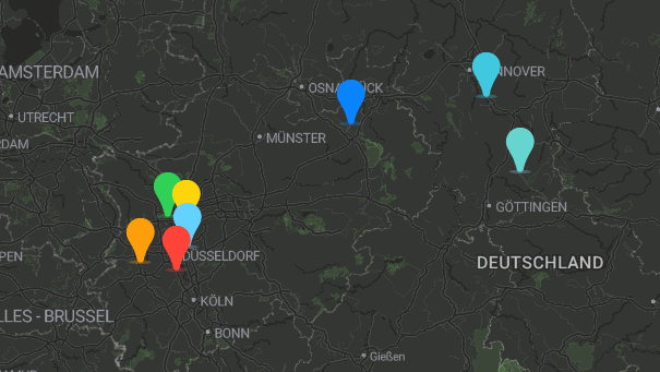 Map of company locations