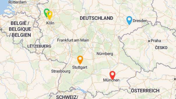 Map of company locations
