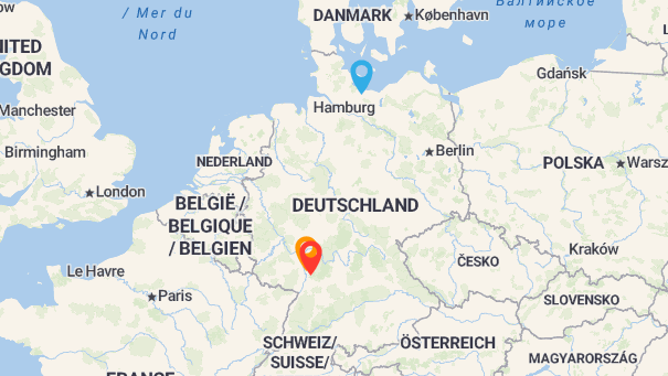 Map of company locations
