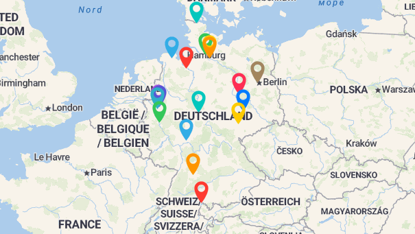 Map of company locations