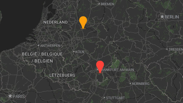 Map of company locations