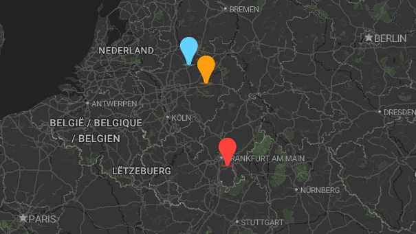 Map of company locations