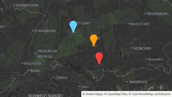 Map of company locations