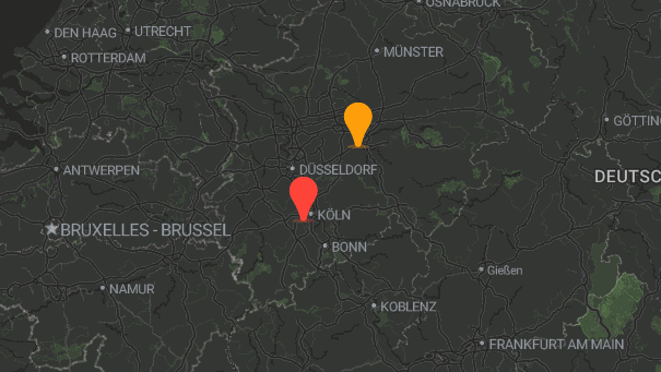 Map of company locations