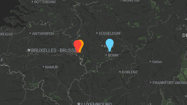 Map of company locations