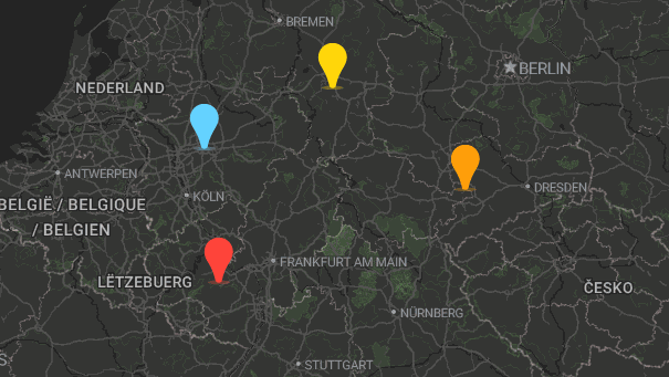 Map of company locations