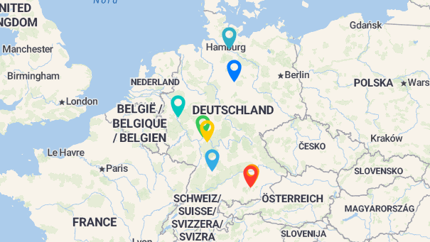 Map of company locations