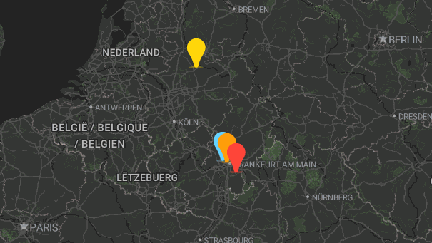 Map of company locations