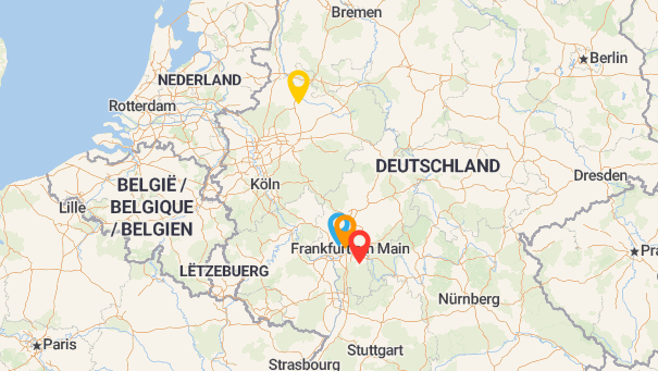 Map of company locations