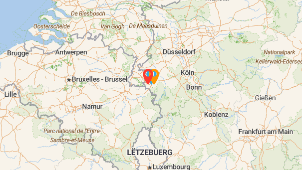 Map of company locations