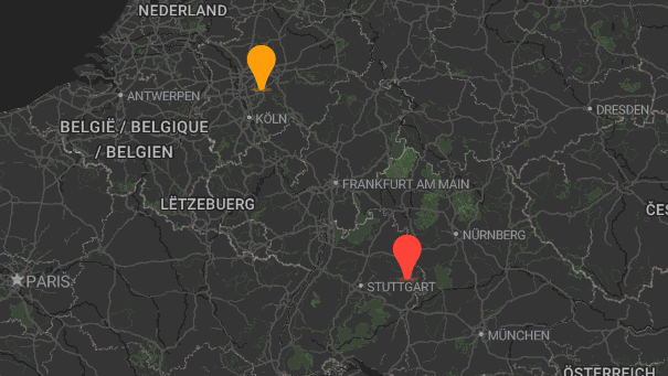 Map of company locations