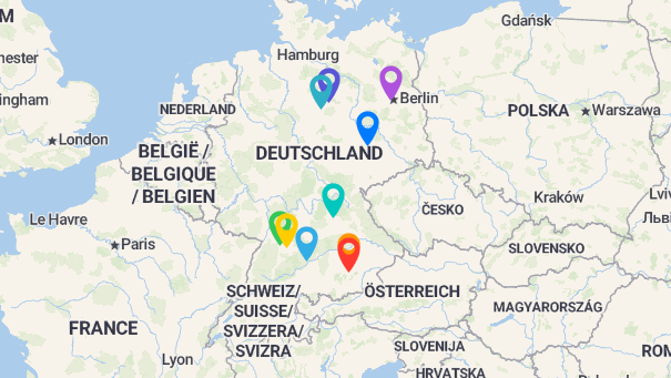 Map of company locations