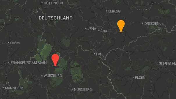 Map of company locations