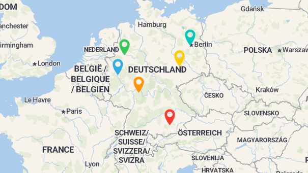 Map of company locations