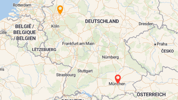 Map of company locations