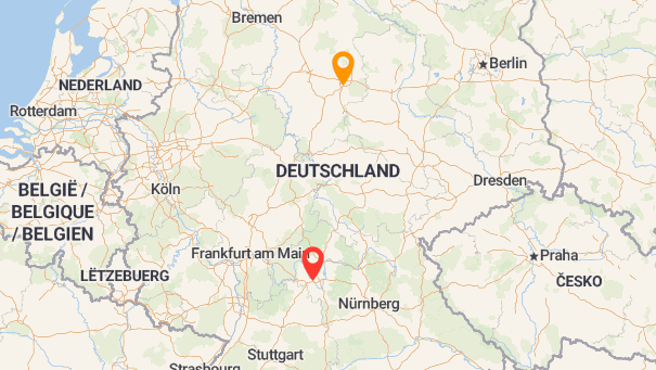 Map of company locations