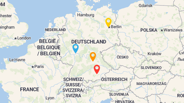 Map of company locations