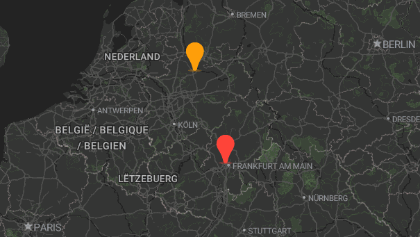 Map of company locations