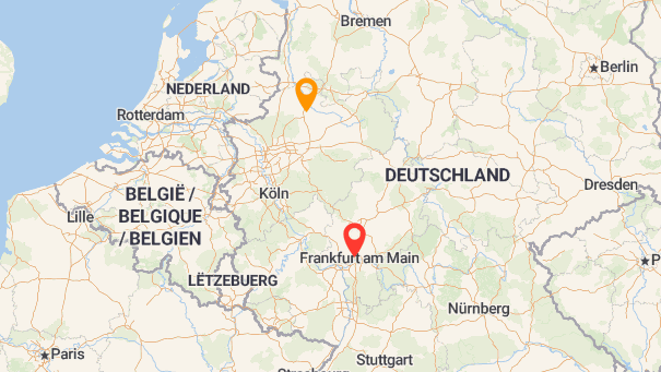 Map of company locations