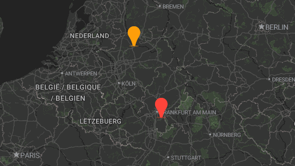Map of company locations