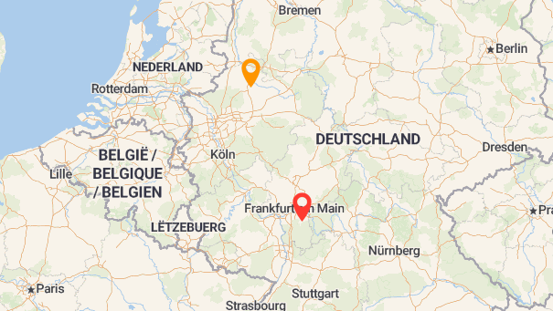 Map of company locations