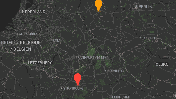 Map of company locations