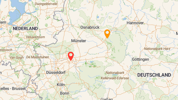 Map of company locations