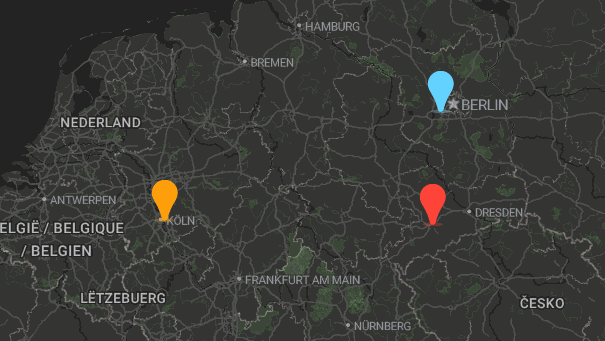 Map of company locations