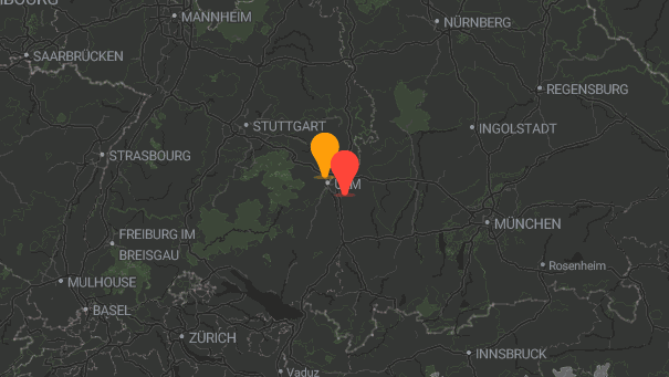 Map of company locations