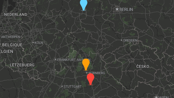 Map of company locations