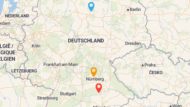 Map of company locations